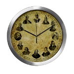 Pope Pius Clock - 14" Aluminum Modern Wall Clock